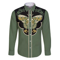 Retro Butterfly Family Matching Puletasi and Hawaiian Shirt Western Yoke Style - Wonder Print Shop