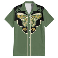 Retro Butterfly Hawaiian Shirt Western Yoke Style - Wonder Print Shop