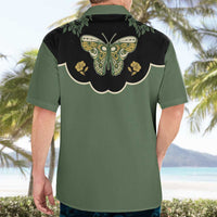 Retro Butterfly Hawaiian Shirt Western Yoke Style - Wonder Print Shop