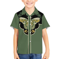 Retro Butterfly Hawaiian Shirt Western Yoke Style - Wonder Print Shop