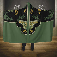 Retro Butterfly Hooded Blanket Western Yoke Style - Wonder Print Shop