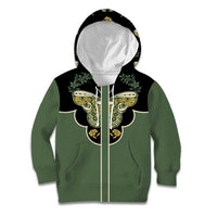 Retro Butterfly Kid Hoodie Western Yoke Style - Wonder Print Shop