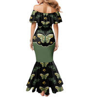 Retro Butterfly Mermaid Dress Western Yoke Style - Wonder Print Shop