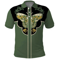Retro Butterfly Polo Shirt Western Yoke Style - Wonder Print Shop