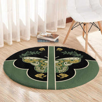 Retro Butterfly Round Carpet Western Yoke Style - Wonder Print Shop