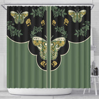 Retro Butterfly Shower Curtain Western Yoke Style - Wonder Print Shop