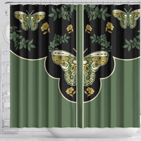 Retro Butterfly Shower Curtain Western Yoke Style - Wonder Print Shop