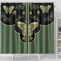 Retro Butterfly Shower Curtain Western Yoke Style - Wonder Print Shop