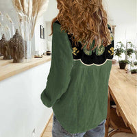 Retro Butterfly Women Casual Shirt Western Yoke Style - Wonder Print Shop