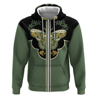 Retro Butterfly Zip Hoodie Western Yoke Style - Wonder Print Shop