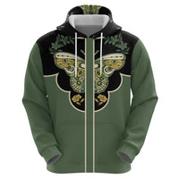 Retro Butterfly Zip Hoodie Western Yoke Style - Wonder Print Shop