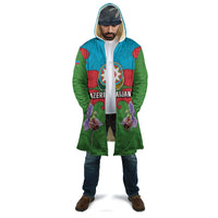 Personalized Azerbaijan Cloak Khari Bulbul Buta Pattern Emblem Flame