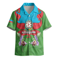 Personalized Azerbaijan Kid Hawaiian Shirt Khari Bulbul Buta Pattern Emblem Flame