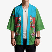 Personalized Azerbaijan Kimono Khari Bulbul Buta Pattern Emblem Flame