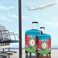 Personalized Azerbaijan Luggage Cover Khari Bulbul Buta Pattern Emblem Flame