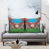 Personalized Azerbaijan Pillow Cover Khari Bulbul Buta Pattern Emblem Flame