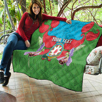 Personalized Azerbaijan Quilt Khari Bulbul Buta Pattern Emblem Flame