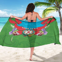 Personalized Azerbaijan Sarong Khari Bulbul Buta Pattern Emblem Flame