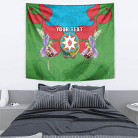 Personalized Azerbaijan Tapestry Khari Bulbul Buta Pattern Emblem Flame