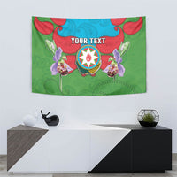 Personalized Azerbaijan Tapestry Khari Bulbul Buta Pattern Emblem Flame