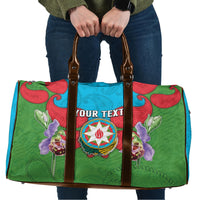 Personalized Azerbaijan Travel Bag Khari Bulbul Buta Pattern Emblem Flame