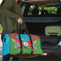 Personalized Azerbaijan Travel Bag Khari Bulbul Buta Pattern Emblem Flame