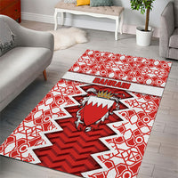 Bahrain Area Rug Royal Coat Of Arms And Map Islamic Pattern