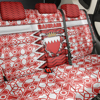Bahrain Back Car Seat Cover Royal Coat Of Arms And Map Islamic Pattern
