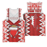 Personalized Bahrain Basketball Jersey Royal Coat Of Arms And Map Islamic Pattern