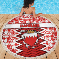 Bahrain Beach Blanket Royal Coat Of Arms And Map Islamic Pattern