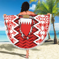 Bahrain Beach Blanket Royal Coat Of Arms And Map Islamic Pattern