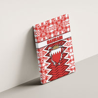 Bahrain Canvas Wall Art Royal Coat Of Arms And Map Islamic Pattern