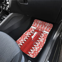 Personalized Bahrain Car Mats Royal Coat Of Arms And Map Islamic Pattern