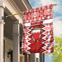 Bahrain Garden Flag Royal Coat Of Arms And Map Islamic Pattern