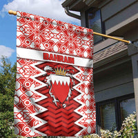 Bahrain Garden Flag Royal Coat Of Arms And Map Islamic Pattern