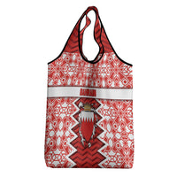Bahrain Grocery Bag Royal Coat Of Arms And Map Islamic Pattern