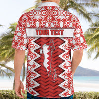 Personalized Bahrain Hawaiian Shirt Royal Coat Of Arms And Map Islamic Pattern