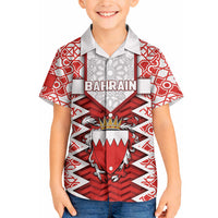 Personalized Bahrain Hawaiian Shirt Royal Coat Of Arms And Map Islamic Pattern