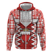 Personalized Bahrain Hoodie Royal Coat Of Arms And Map Islamic Pattern