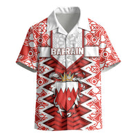 Personalized Bahrain Kid Hawaiian Shirt Royal Coat Of Arms And Map Islamic Pattern