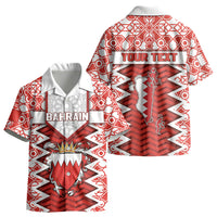 Personalized Bahrain Kid Hawaiian Shirt Royal Coat Of Arms And Map Islamic Pattern