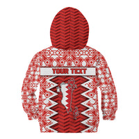 Personalized Bahrain Kid Hoodie Royal Coat Of Arms And Map Islamic Pattern