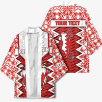 Personalized Bahrain Kimono Royal Coat Of Arms And Map Islamic Pattern