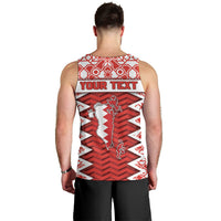 Personalized Bahrain Men Tank Top Royal Coat Of Arms And Map Islamic Pattern