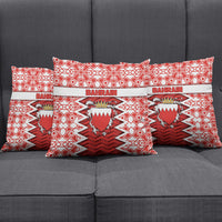 Bahrain Pillow Cover Royal Coat Of Arms And Map Islamic Pattern