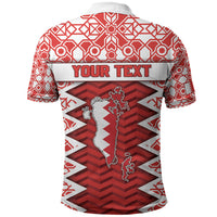 Personalized Bahrain Polo Shirt Royal Coat Of Arms And Map Islamic Pattern