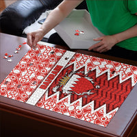 Bahrain Puzzle Royal Coat Of Arms And Map Islamic Pattern