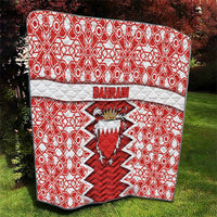 Bahrain Quilt Royal Coat Of Arms And Map Islamic Pattern