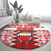 Bahrain Round Carpet Royal Coat Of Arms And Map Islamic Pattern