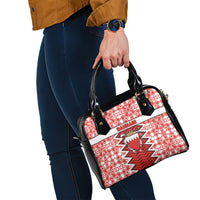 Bahrain Shoulder Handbag Royal Coat Of Arms And Map Islamic Pattern